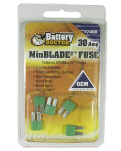 Fuse; MinBlade2 ™; 30 Amp; Green; 5 Per Pack
