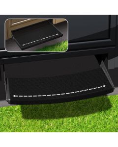 Entry Step Rug; Outrigger ® Radius ™; Wrap Around Hook And Spring; 22 Inch Width; Black Onyx; Micro-Ribbed Textured; Olefin Fiber; With Shrink-wrap And Sleeve; Single