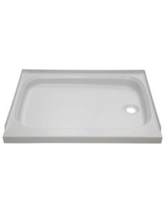 24IN X 46IN SHOWER PAN; RIGHT DRAIN - WHITE
