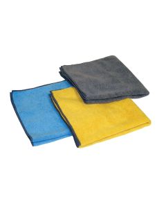 Polishing Cloth; Used For Polishing/ Drying And Detailing Towel; 16 x 16 Inch Cloth; Microfiber; Set Of 3