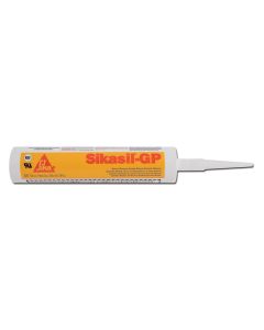 Caulk Sealant; Sikasil GP; Used For General Seam Sealing In Interior And Exterior Applications; Compatible With Metals/ Glass/ Plastics And Fiberglass; Silicone Caulk; White; 300 Milliliter Cartridge; Single
