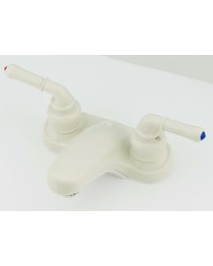 4 Lavatory Faucet w/ Teapot Handles - Biscuit