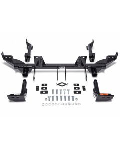 Vehicle Baseplate; EZ4 Series; Removable Tabs; Without Safety Cable Hooks; With Ten 1/2 Inch x 1-1/2 Inch Bolt/ Two 1/2 Inch x 1-1/4 Inch Carriage Bolt/ Twelve 1/2 Inch Lock Washer/ Two 1/2 Inch Hex Nut/ Two 10 x 3/4 Inch Self Tapping Screw/ Two 1/4 Inch 