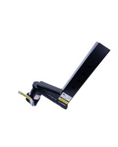 Gooseneck Trailer Coupler; Adjustable; Square; 9 Inch Offset; 24000 Pound Capacity; 2-5/16 Inch Ball; For Trailers With 4 Inch ID Tube; 1 Inch Holes thru Sides; 27-7/8 Inch Overall Height; Black
