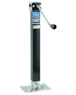 Trailer Tongue Jack; Sidewind; Manual Square Tube Trailer Jack; 8000 Pound Capacity; 25.2 To 53.8 Inch High; Painted Outer Tube/ Zinc Plated Inner Tube; Black; Steel; Weld-On
