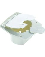 Basic Cable Hatch, Flat Sided, Polar White -- 4.2" x 3.9" x 2" (Replaceable Lid)