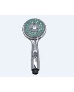 Shower Head; Hand-Held; 5 Function Massage Setting; Without Shut Off Valve; Chrome Plated; Plastic
