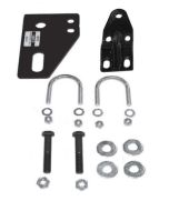 Steering Stabilizer Bracket; Reflex; Single; With One Chassis Bracket/ One Tie Rod Bracket/ Four 10 Millimeter Flat Washer/ Four 3/8 Inch Lock Nuts/ Two 3/8 Inch U-Bolts/ Two 1/2 Inch x 3 Inch Hex Bolts/ Two 1/2 Inch Lock Nuts/ Four 1/2 Inch Flat Washers;