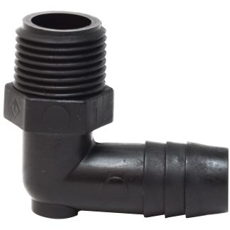 Elbow Male Adapter, 90° 3/8 MPT X 1/2 Barb