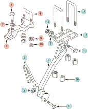 Replacement Part, Dual Cam Sway Control #26000 & #26001 (right-Hand Cam Arm & Hardware)