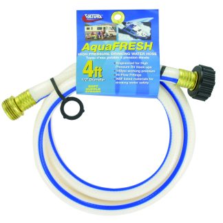 Drinking Water Utility Hose, 1/2 X 4', White With Hang Card