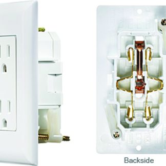 self Contained White Dual Outlet W/cover-Plate