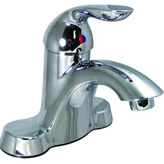 Bathroom Faucet, 4 Single Lever, Tall, Ceramic Disc, Chrome, Box