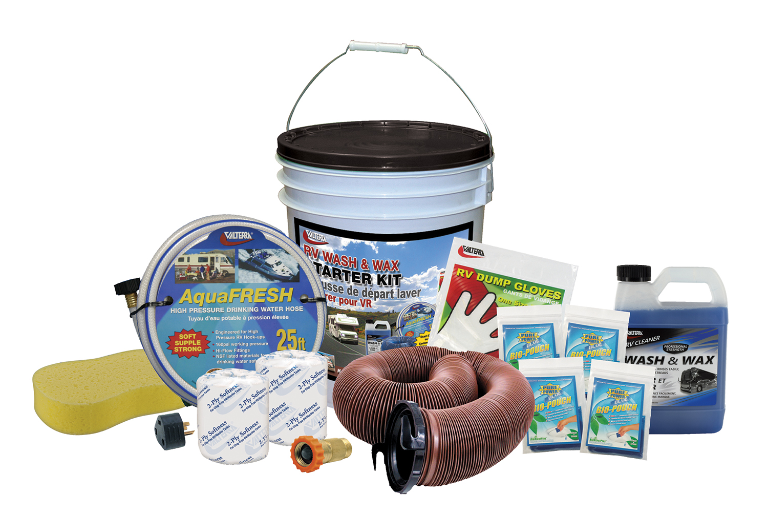 Deluxe Starter Kit In A Bucket With Sponge And Wash & Wax