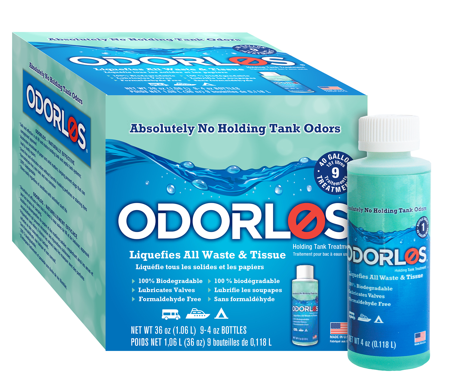 Odorlos 4oz Bottle, 9pk