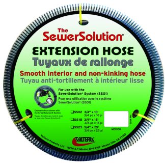 Sewersolution® Extension Hose, 25', Carded
