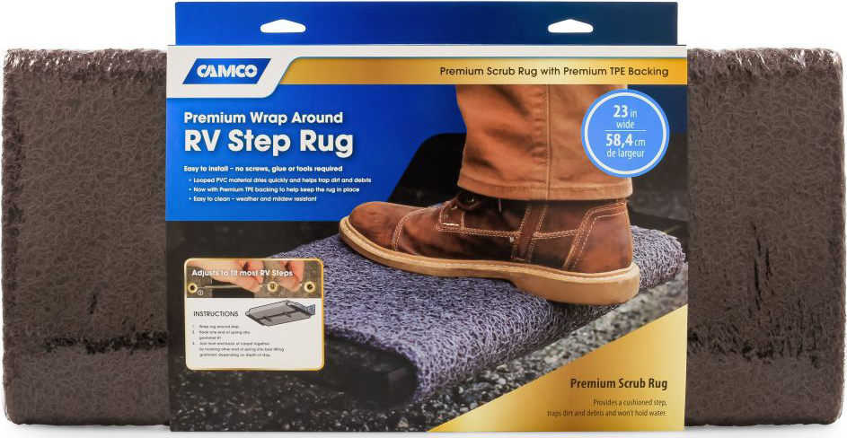 Step Rug, Premium, PVC Scrub W/ UV & Tpe Back17.5 X18 Black