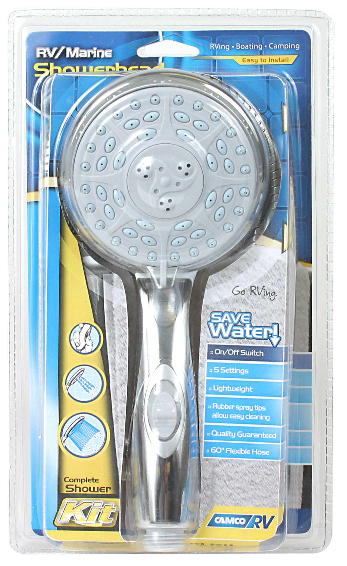 Shower Head Kit-Chrome W/ Oos Includes Hose, Head, Mount & Hardware