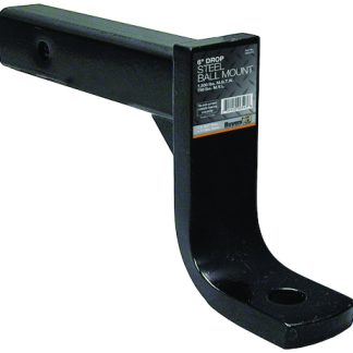 Deep drop tube style ball mount, length 10”, max. drop 6”, M.V.L. 600 lbs., M.G.T.W. 6,000 lbs., weight 10.0 lbs.