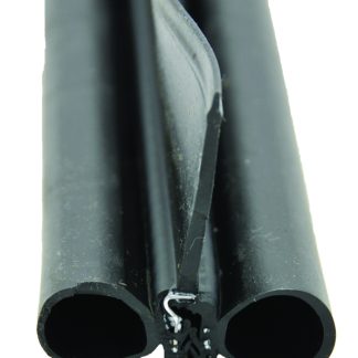 Double Bulb W/ Wiper, Black 2” x 2-1/4 x 28’