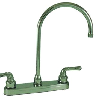 8 Gooseneck 2-Handle Deck Faucet - Chrome