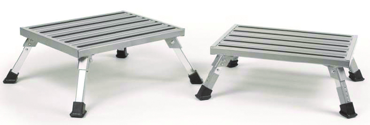 Step Stool, Aluminum Platform Step, Fixed Height