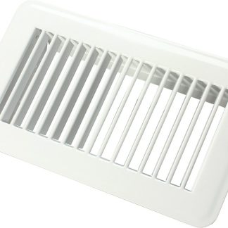 4X8 Metal Floor Register, Undampered, White