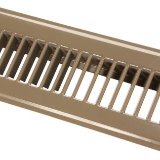 2X10 Metal Floor Register, Undampered, Brown