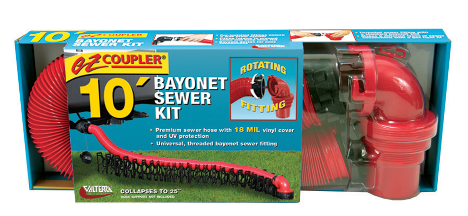 EZ Coupler Bayonet Sewer Hose Kit, 10', Boxed