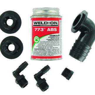 ABS Tank Fill Kit, 90° Barbed Fill, With Cement