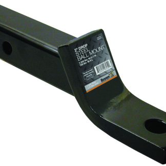 Straight tube style ball mount, length 8”, max. drop 2”, M.V.L. 600 lbs., M.G.T.W. 6,000 lbs., weight 6.85 lbs.