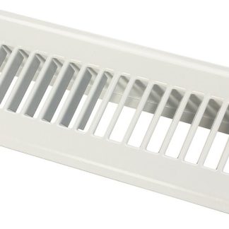 2X10 Metal floor Register, Undampered, White