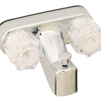 4 Non-Metallic Tub/shower W/ Cry Hdls & Vac Brk Chrome