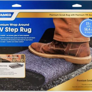 Step Rug, Premium, PVC Scrub W/ UV & Tpe Back, 22 X23, Gray