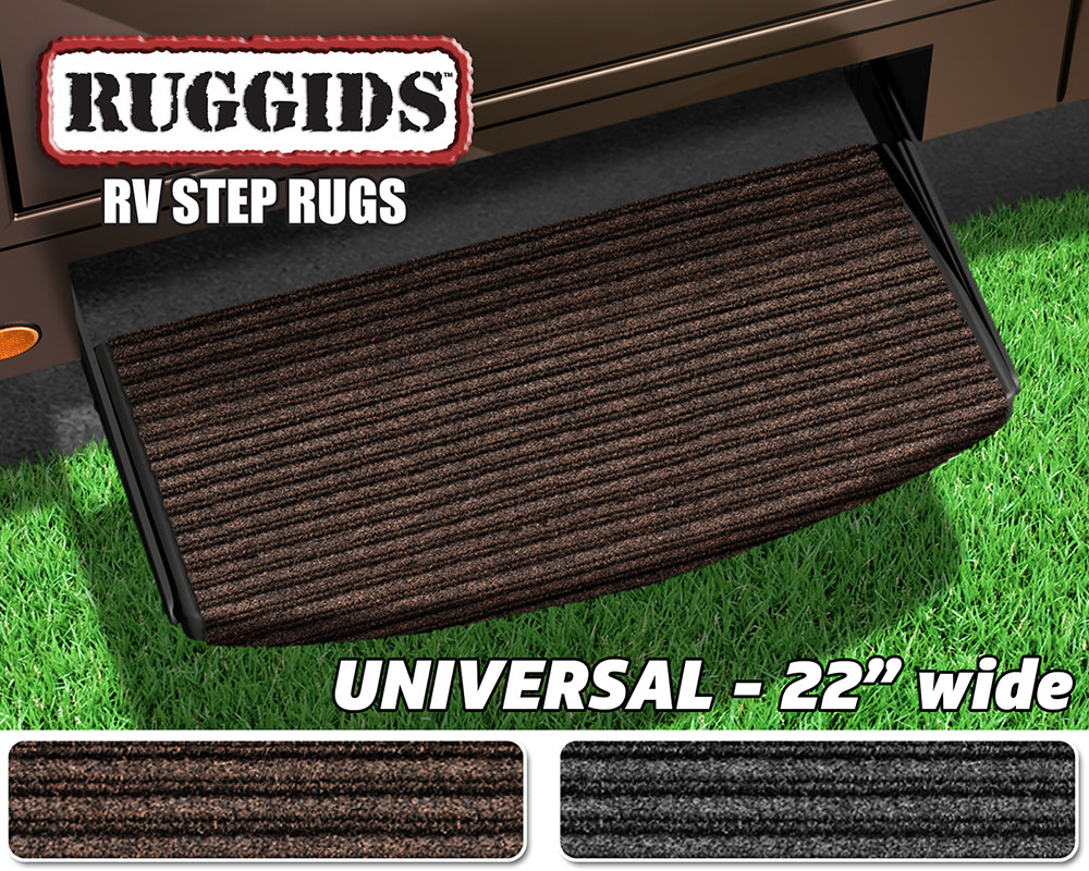 Ruggids Universal RV Step Rug (22” wide) - Coffee Brown