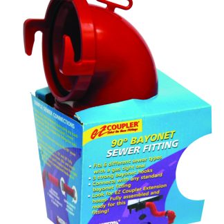 EZ Coupler 90° Bayonet Sewer Fitting, Red, Boxed