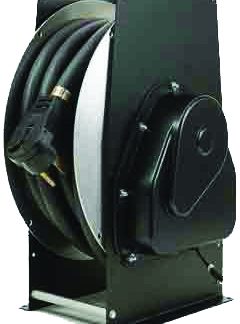 50amp Cord Reel W/ 33' Power Cord And 4' Install Pigtail, Includes Rv2100 Rocker Switch