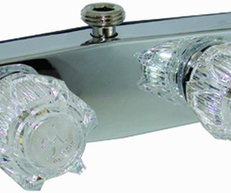 Shower Valve W/ Vac Brkr, 4, 2 Knob, Brass, Chrome, Box