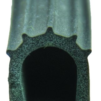 1” x 1” x 50’ Black W/Rib