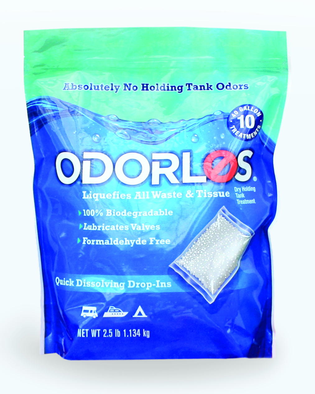 Odorlos Quick Dissolving Packets, 10 Treatments