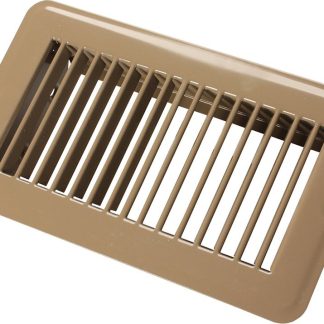 4 X  8 Metal Floor Register, Undampered, Brown