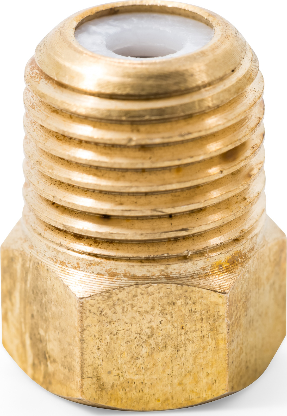 Lp Fitting, 1/4 M Npt X 1/4 F Inverted Flare W/ Check Valve