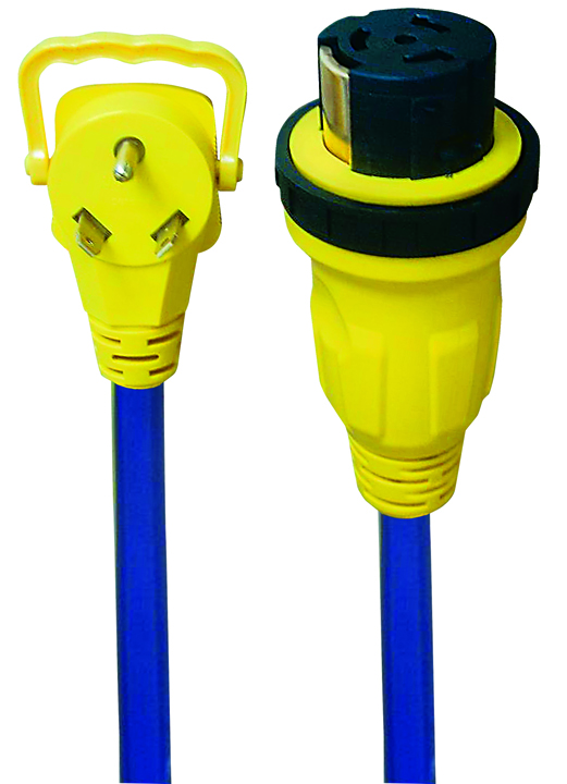 Locking 30-AMP to 50-AMP 25' Cord