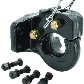 15 Ton Regular Pintle Hook (inc. Grade 8 Hardware) Rating 30,000 Lbs. (gtw), 6,000 Lbs. (vl), Black