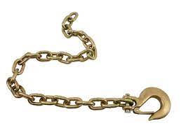 Safety Chain, Grade 70, 3/8 X 36 W/ 3/8 Clevis Hook