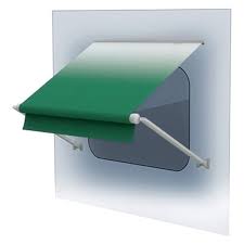 54 Standard Window Awning Roller, Green Fade, White Wg