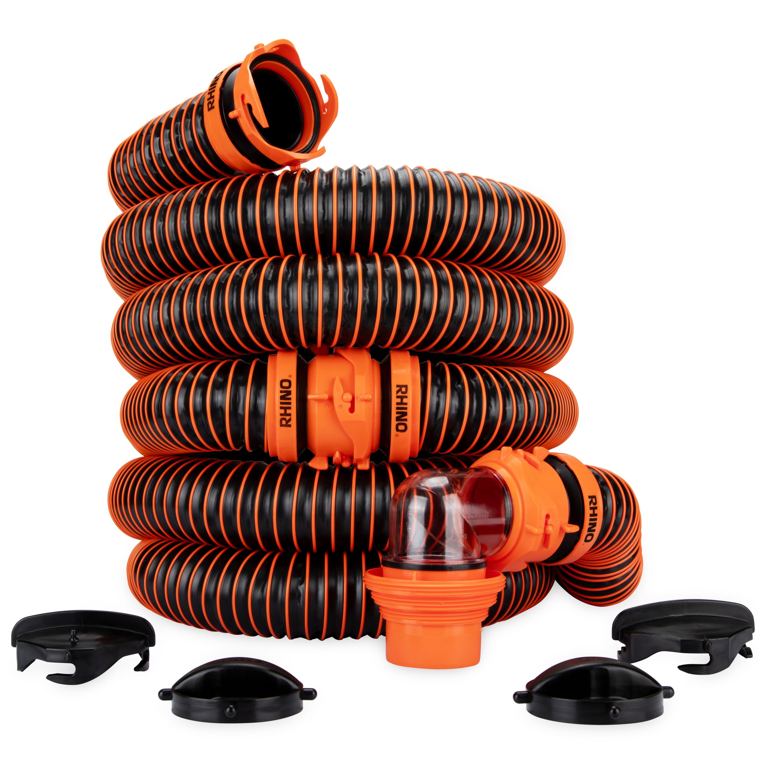 Rhinoextreme 20' Sewer Hose Kit W/ 4n1,elbow, Caps - Image 2