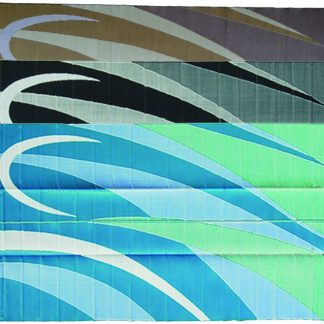 8' x 20' Brown/Gold/Beige Graphic Mat, Reversible
